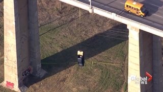 Toronto Police Can't Figure Out Why This Car Is Dangling From A Bridge